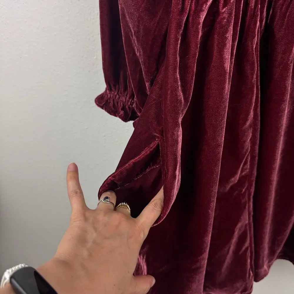 Free People Daphne Velvet Mini Dress